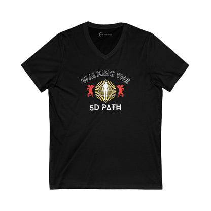 WALKING THE 5D PATH (ADULT V-NECK T-SHIRT)