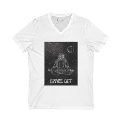 SPACE OUT MEDITATION  (ADULT V-NECK T-SHIRT)